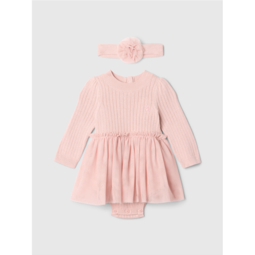 Gap Baby Sweater Tulle Bodysuit Dress