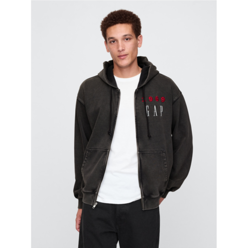 Gap Heavyweight 1969 Logo Full-Zip Hoodie