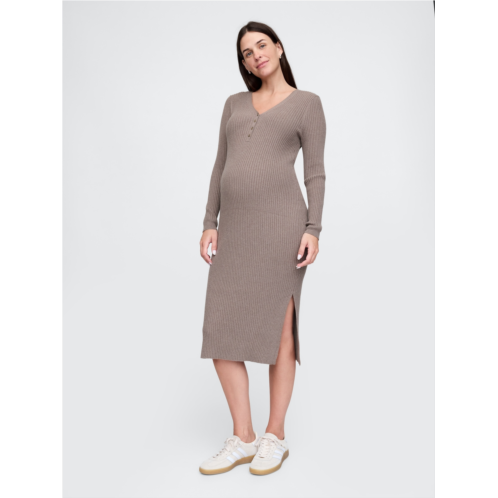 Gap Maternity CashSoft Rib Sweater Midi Dress
