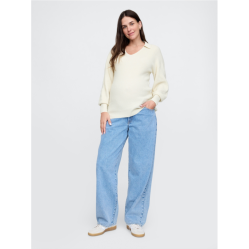 Gap Maternity CashSoft Johnny-Collar Sweater