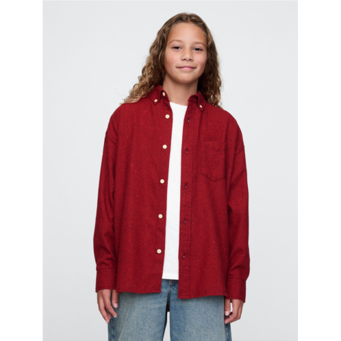 Gap Kids Oversized Flannel Oxford Shirt