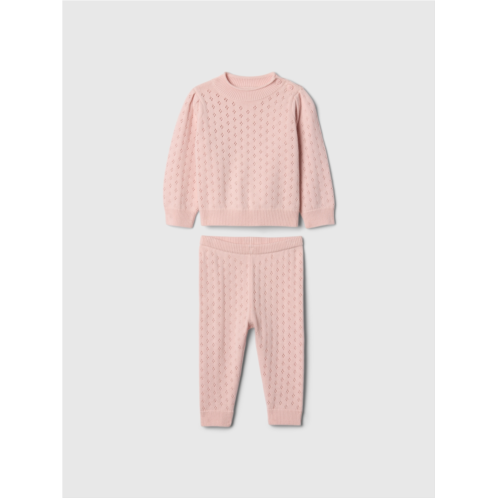 Gap Baby Pointelle Puff-Sleeve Sweater Set
