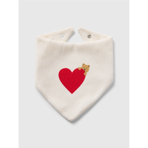 Gap Baby TinyRib Bear Heart Bib