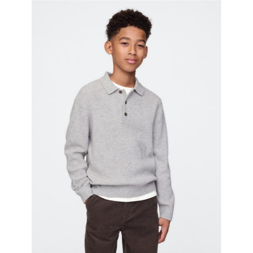 Gap Kids CashSoft Rib Polo Sweater