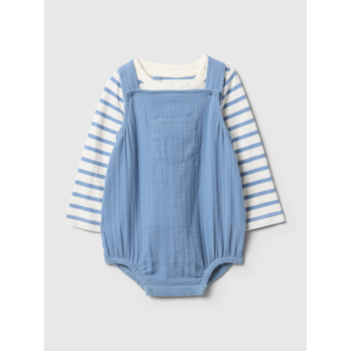 Gap Baby Crinkle Gauze Overall Set