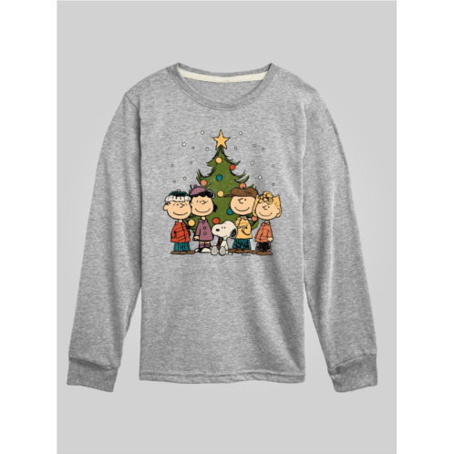 Gap Kids Peanuts Snoopy and Friends Christmas Tree Long Sleeve Graphic Tee