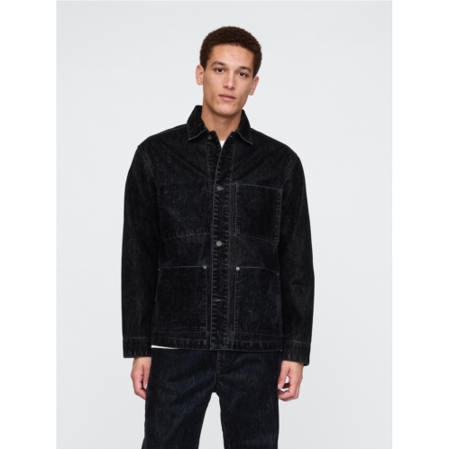 Gap Flocked Denim Chore Jacket
