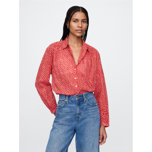 Gap Relaxed Button-Front Shirt