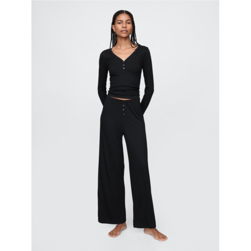 Gap Mini Rib Wide-Leg PJ Pants