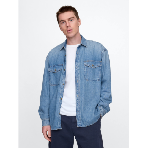 Gap UltraSoft Denim Big Shirt