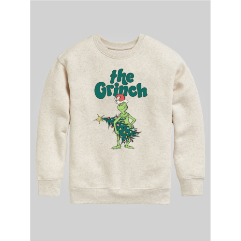 Gap Kids Dr Seuss the Grinch Christmas Tree Crew Fleece Graphic Sweatshirt