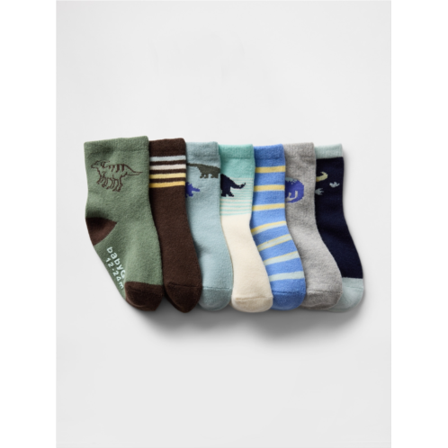 Gap Baby & Toddler Dino Crew Socks (7-Pack)