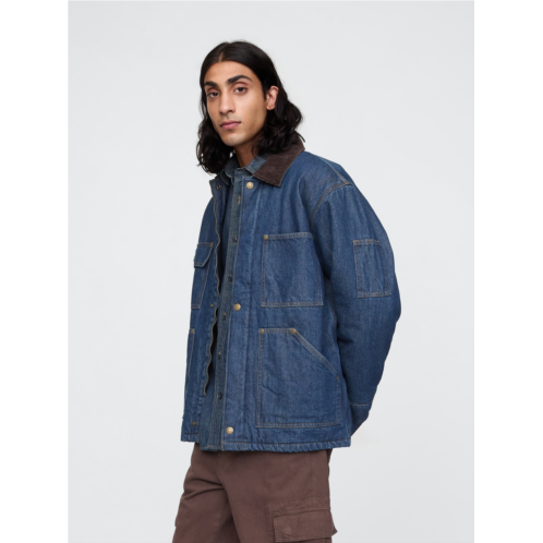 Gap Oversized Heavyweight Denim Lined Chore Jacket