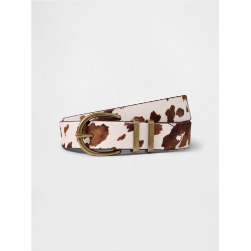 Gap Cow Print Calf Hair Belt