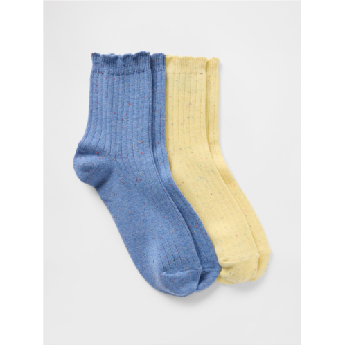 Gap Confetti Half Crew Socks (2-Pack)