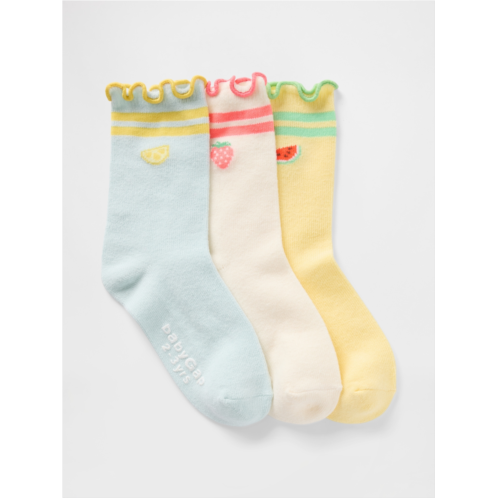 Gap Baby & Toddler Ruffle Crew Socks (3-Pack)