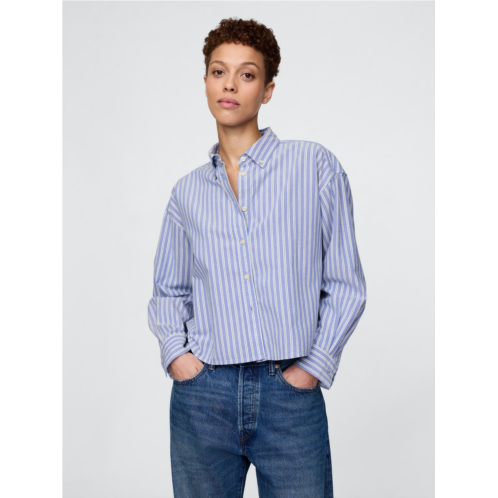 Gap Organic Cotton Oxford Cropped Big Shirt