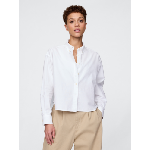 Gap Organic Cotton Oxford Cropped Big Shirt