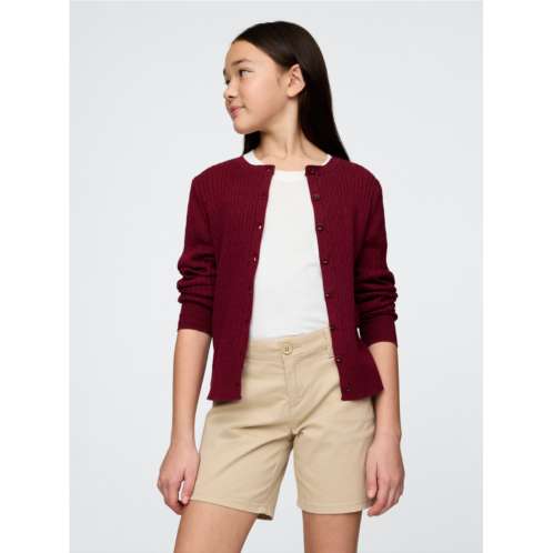Gap Kids Organic Cotton Uniform Cardigan