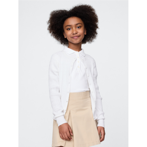 Gap Kids Organic Cotton Uniform Cardigan
