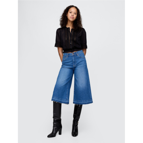 Gap High Rise Denim Culotte Jeans