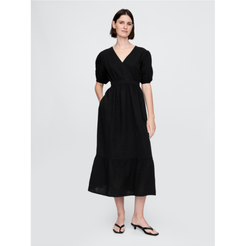 Gap Cotton Gauze Open-Back Midi Dress