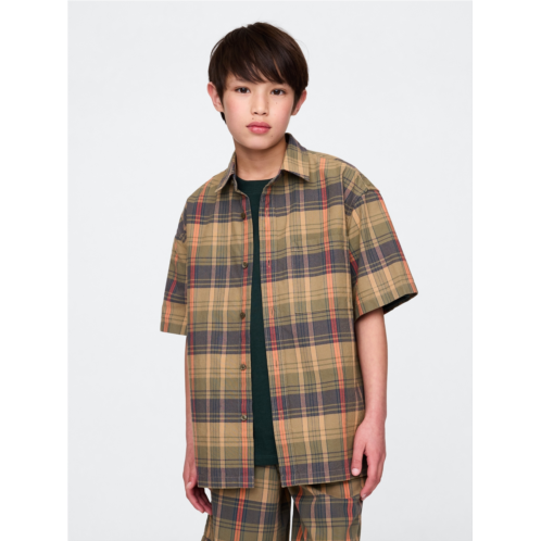 Gap Kids Relaxed Plaid Shirt