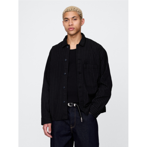 Gap Denim Stripe Shirt Jacket