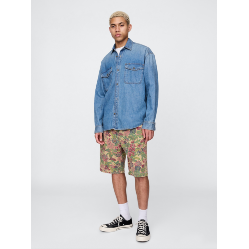 Gap Floral Canvas Shorts