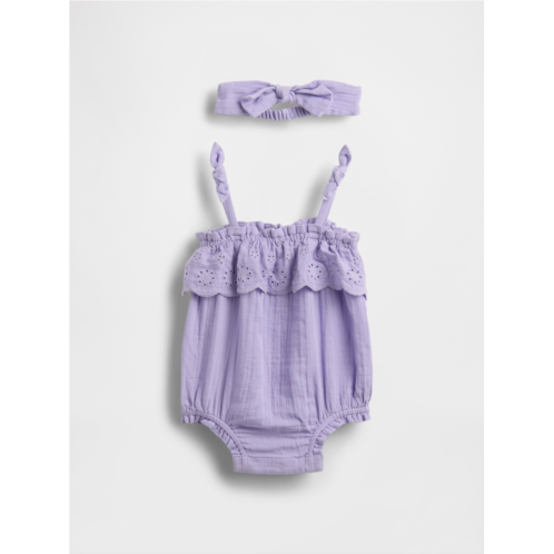 Gap Baby Eyelet Bubble Shorty Set