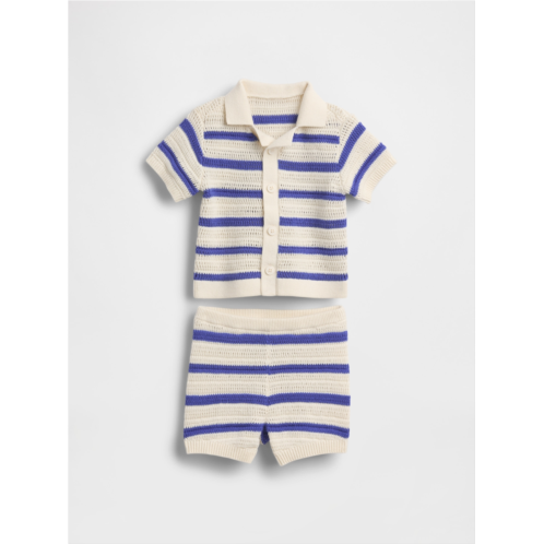 Gap Baby Crochet Polo Outfit Set