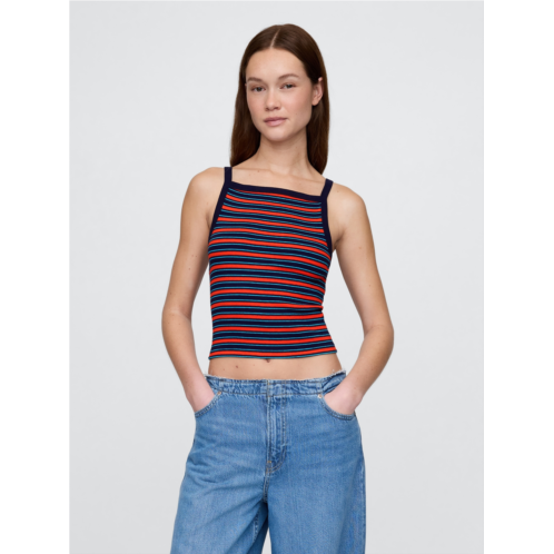 Gap Modern Apron-Neck Crop Tank Top