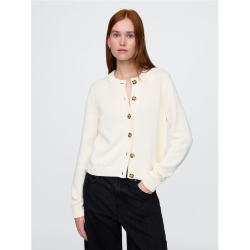 Gap 100% Cotton Crewneck Cardigan