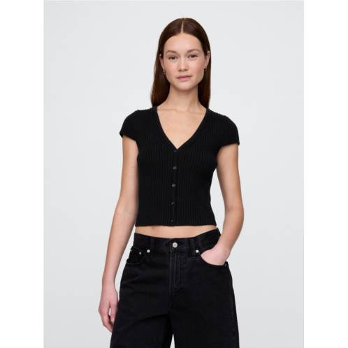 Gap Cropped Rib Cardigan