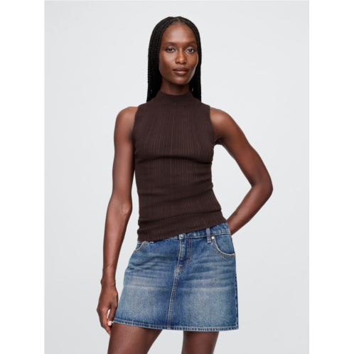 Gap Rib Mockneck Tank Top