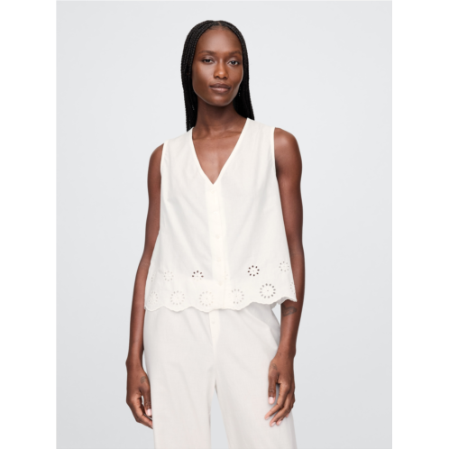 Gap Eyelet Hem PJ Top