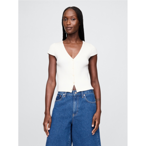 Gap Cropped Rib Cardigan