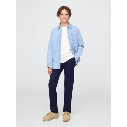 Gap Kids Uniform Straight-Fit Stretch Khakis