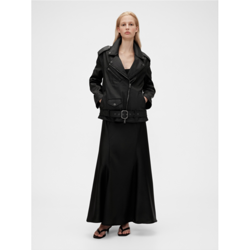 GapStudio Coated Denim Moto Jacket