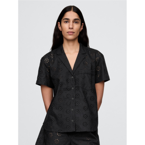 Gap Eyelet Poplin PJ Shirt