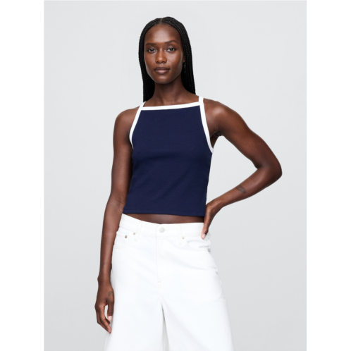 Gap Modern Apron-Neck Crop Tank Top