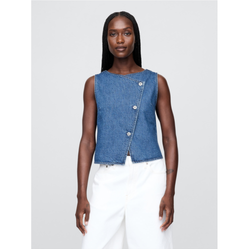 Gap Denim Asymmetrical Vest