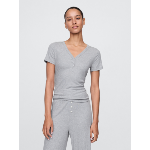 Gap Mini Rib Henley PJ Top