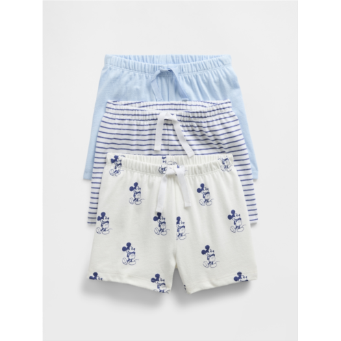 Gap × Disney Baby Organic Cotton Pull-On Shorts (3-Pack)