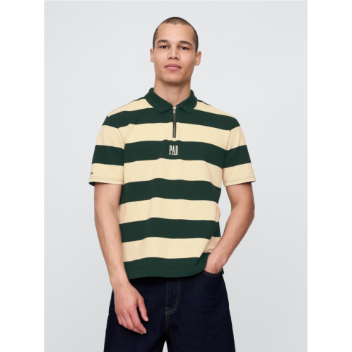 Gap × Malbon Logo Striped Polo Shirt