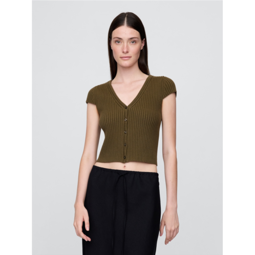 Gap Cropped Rib Cardigan