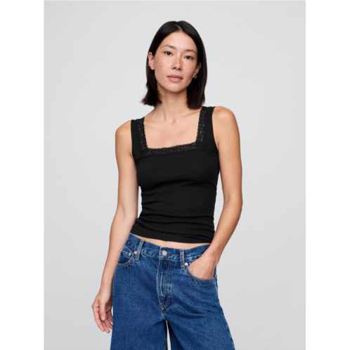 Gap Modern Lace-Trim Tank Top