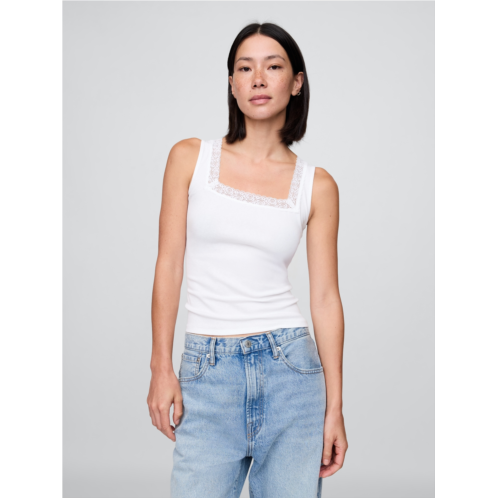Gap Modern Lace-Trim Tank Top