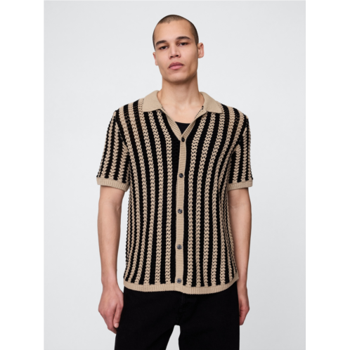 Gap Mesh Sweater Shirt