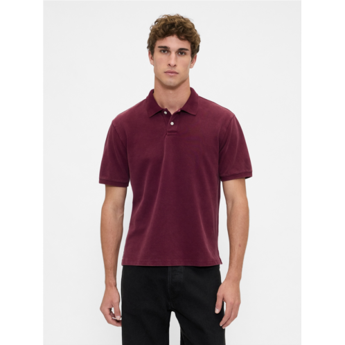 Gap Relaxed Pique Polo Shirt